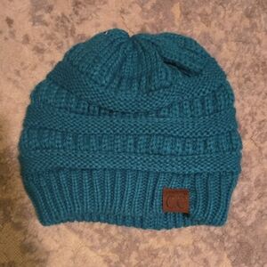 C.C. Teal Knit Winter Hat